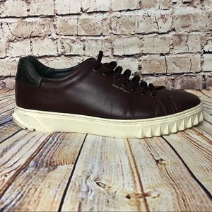 Men’s Ferragamo Cube low top Leather Sneaker 8.5